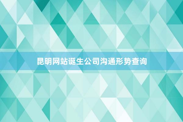 昆明网站诞生公司沟通形势查询